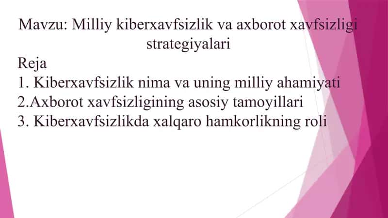 Milliy kiberxavfsizlik va axborot xavfsizligi strategiyalari 1
