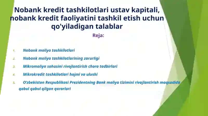 Nobankmoliya tashkilotlari