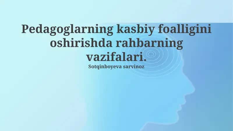 O'qituvchi kasbiy faolligini oshirishda liderlik 1