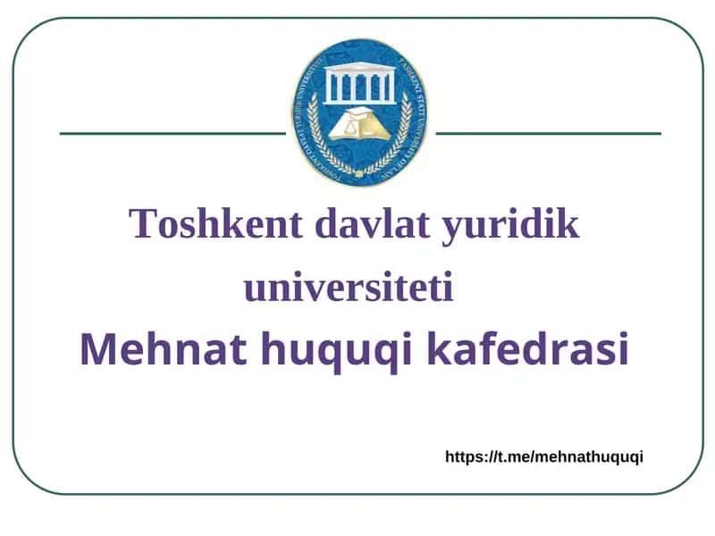 Mehnat shartnomasi va ishga qabul qilishni rasmiylashtirish 1