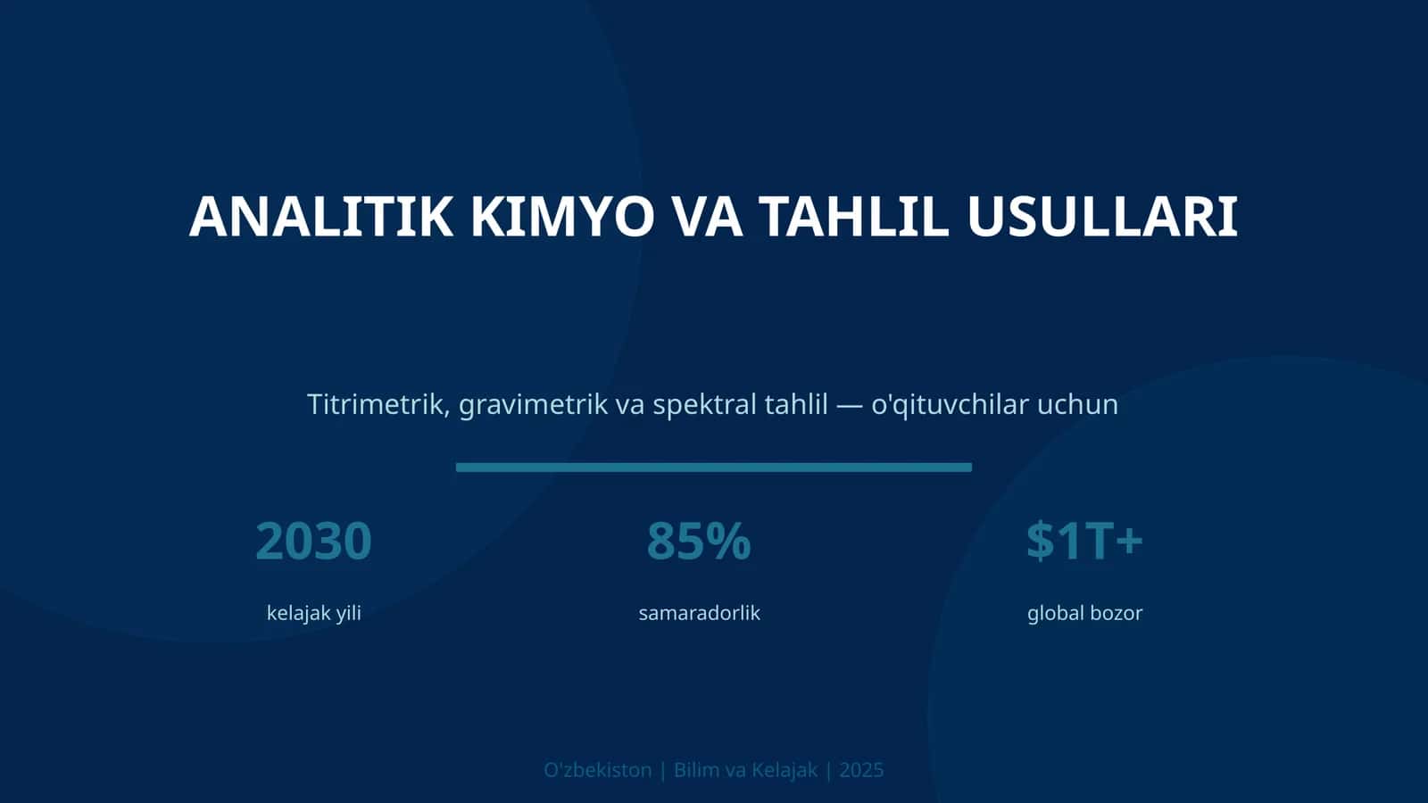 ANALITIK KIMYO VA TAHLIL USULLARI 1