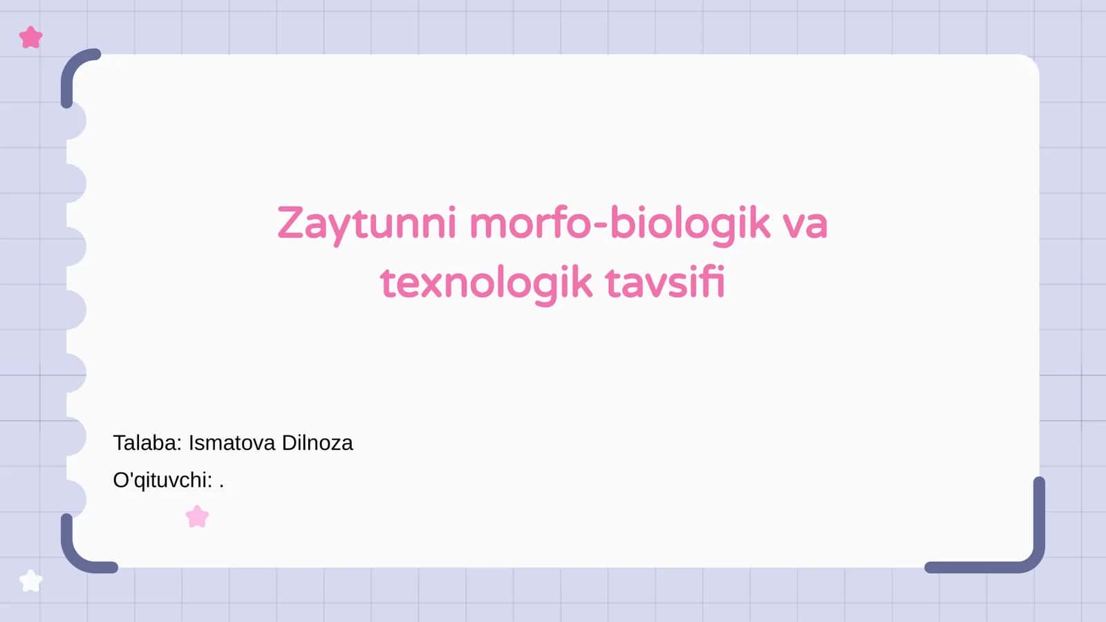 Zaytunni morfo-biologik va texnologik tavsifi 1