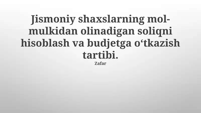 Mulkiy soliq tizimida byudjet ajratish va xarajatlar 1