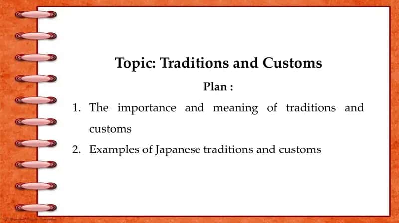 Traditions and Customs 1