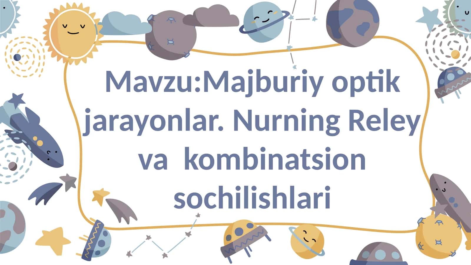 Majburiy optik jarayonlar. Nurning Reley va kombinatsion sochilishlari 1