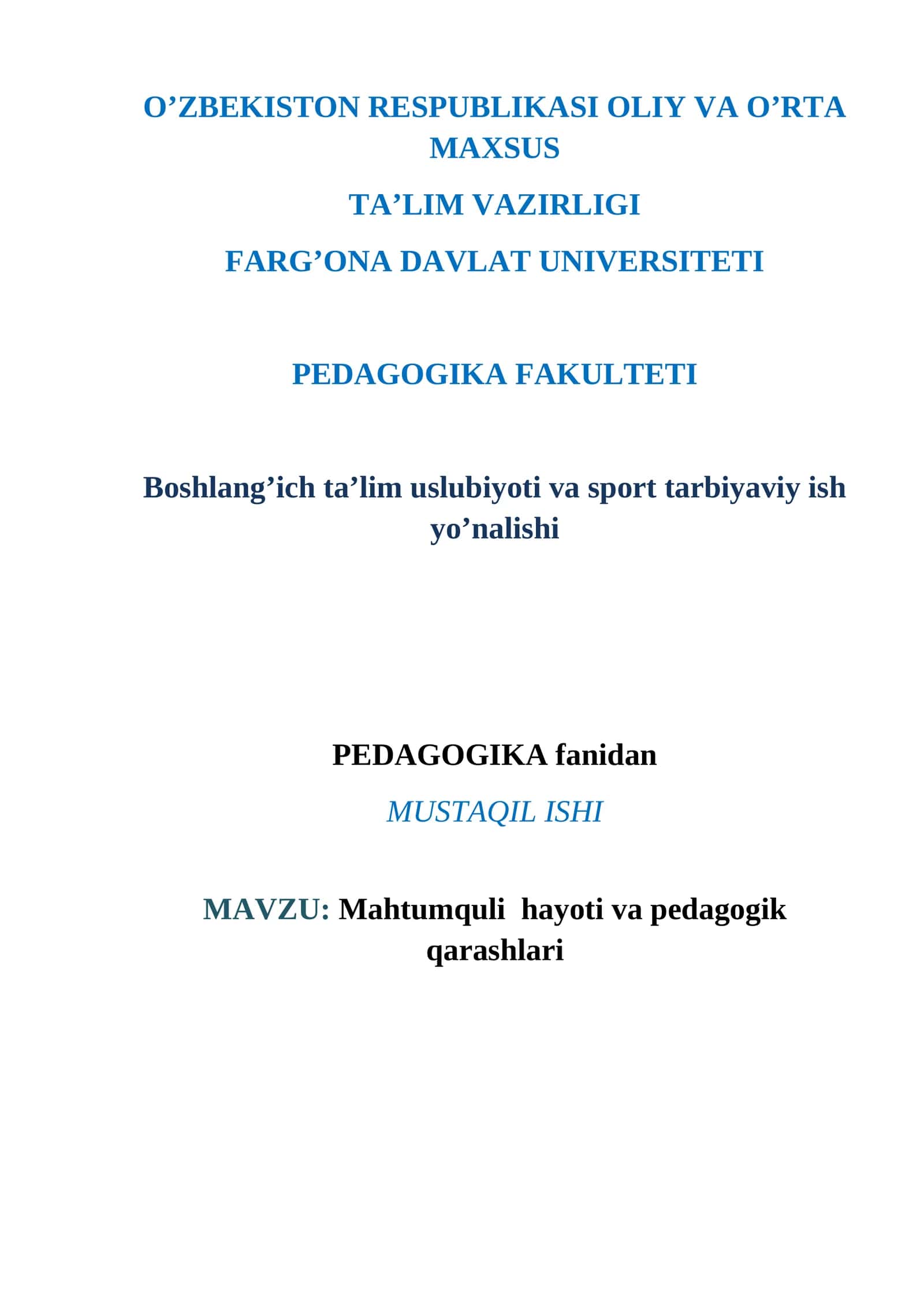 Mahtumquli hayoti va pedagogik qarashlari 1