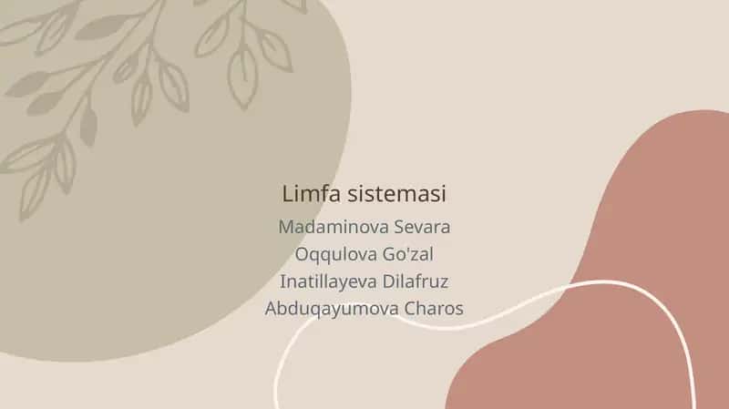 Limfa sistemasi 1