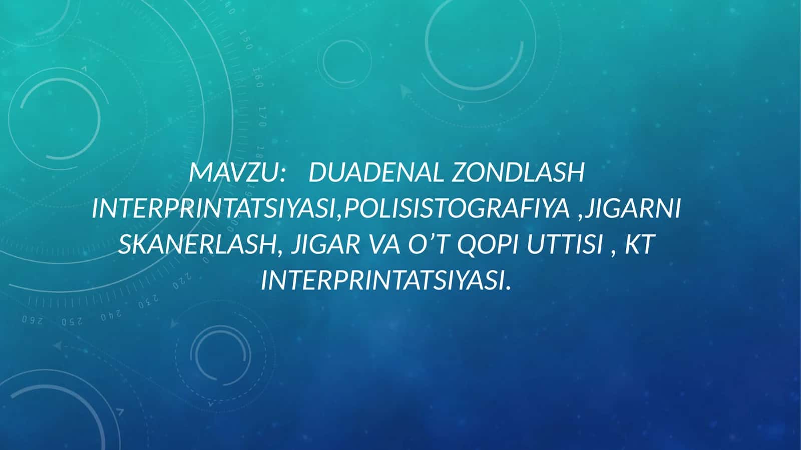 Duadenal zond 1