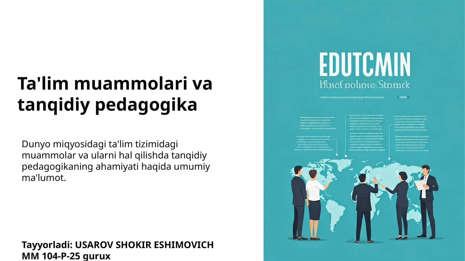 Ta'lim muammolari va tanqidiy pedagogika 1