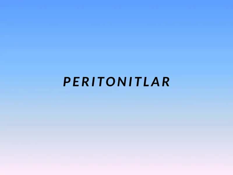 PERITONITLAR 1