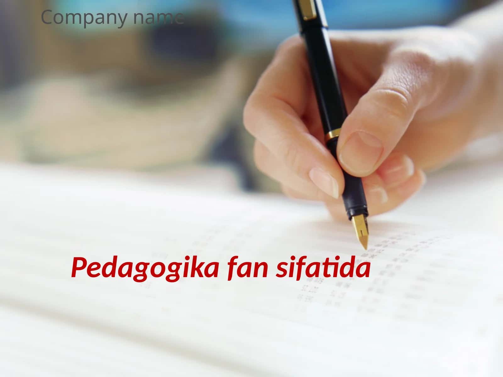Pedagogika fan sifatida 1