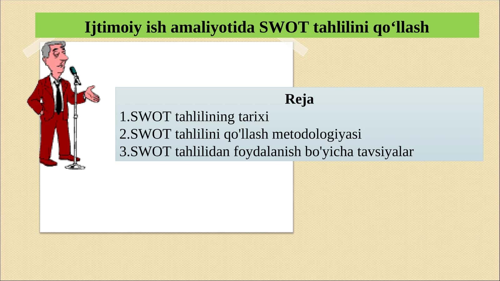 Ijtimoiy ish amaliyotida SWOT tahlilini qo‘llash 1