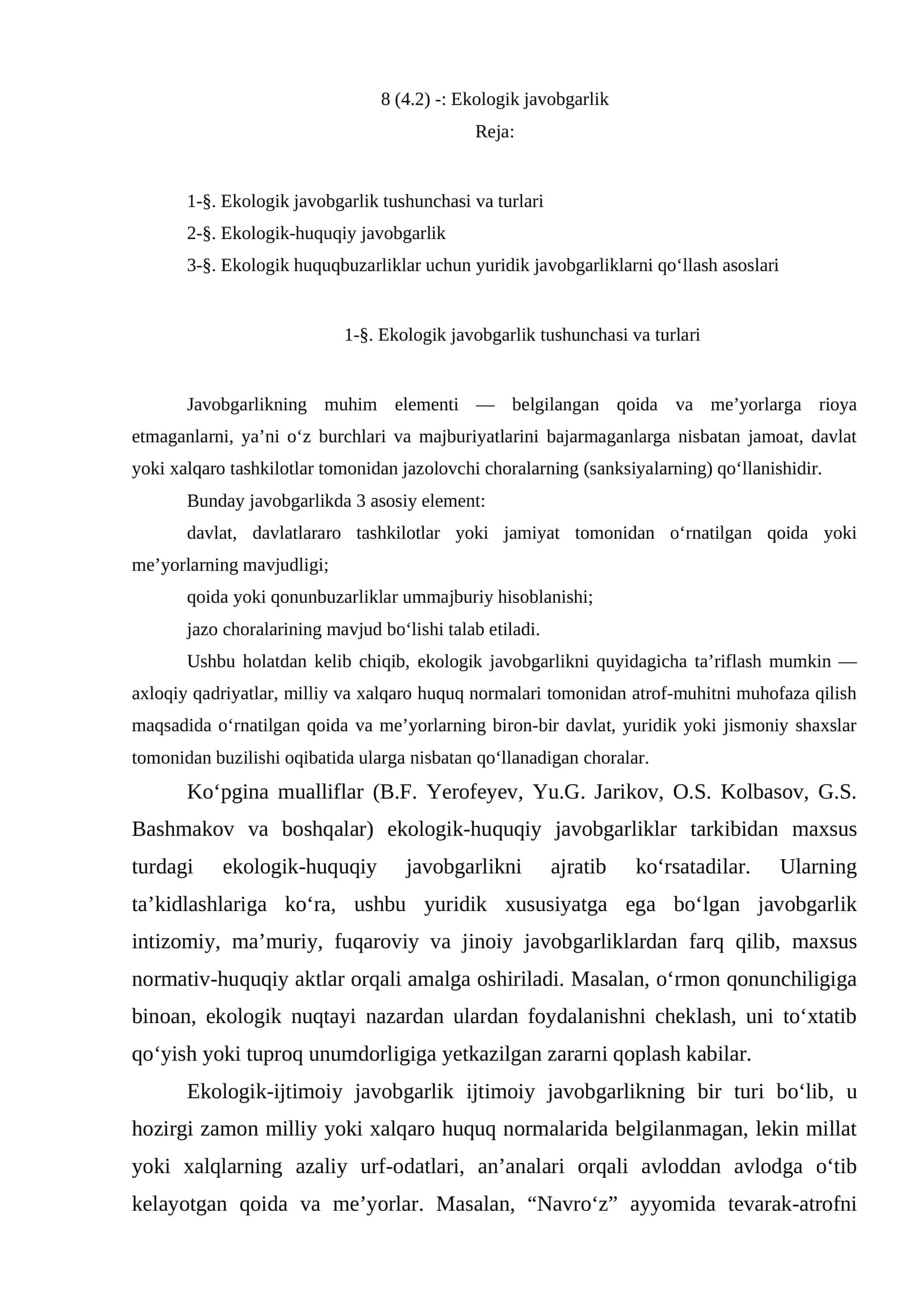 Ekologik javobgarlik 1