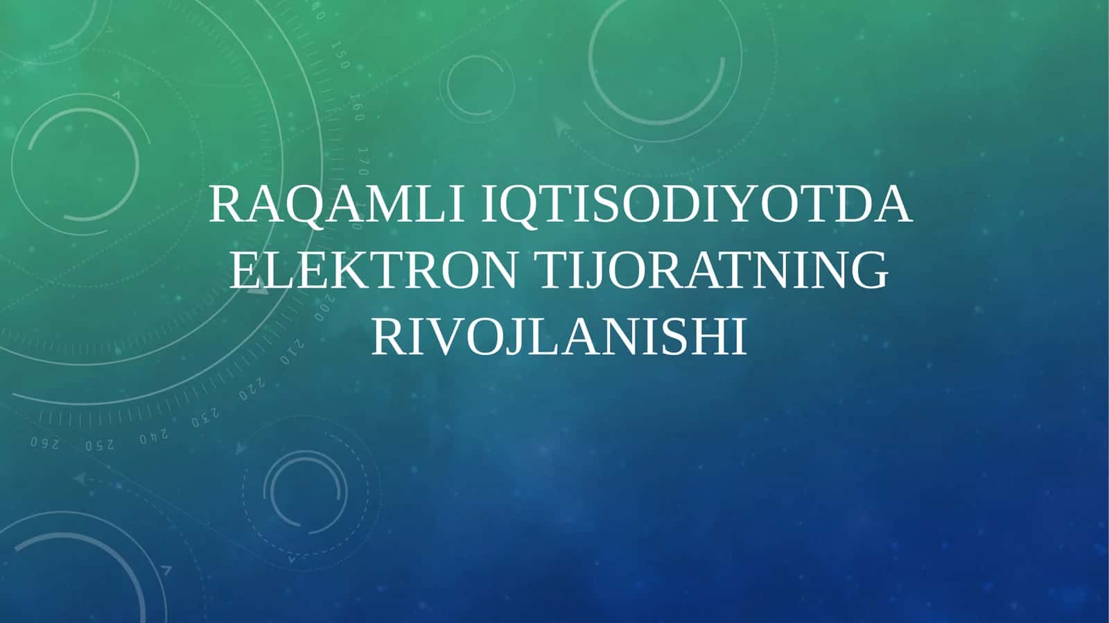 RAQAMLI IQTISODIYOTDA ELEKTRON TIJORATNING RIVOJLANISHI 1