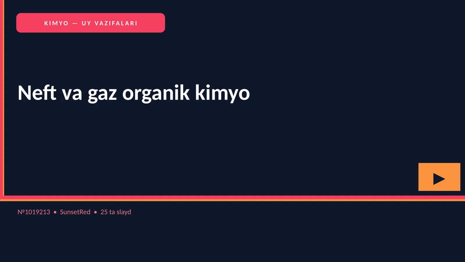 Neft va gaz organik kimyo 1