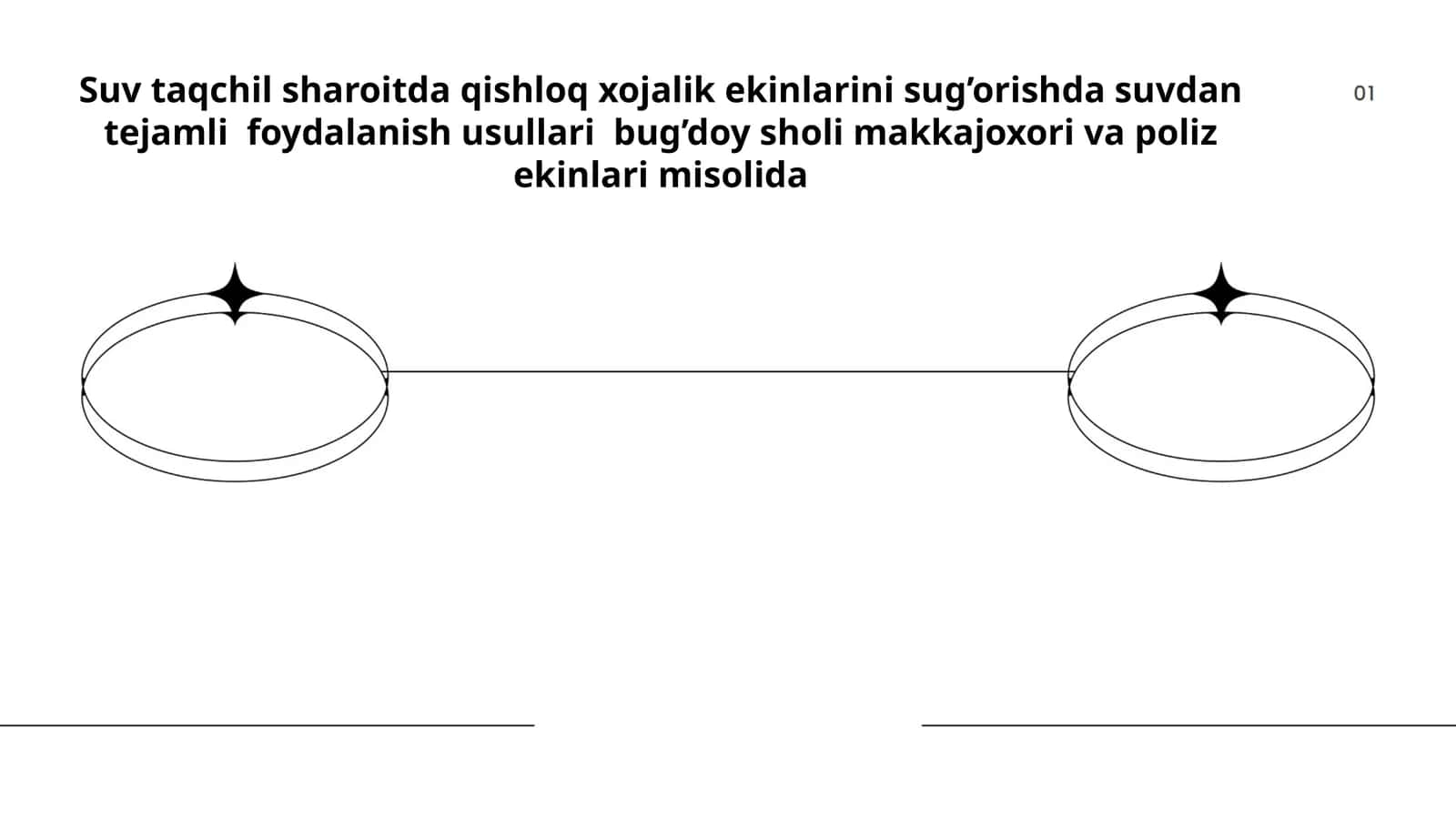 Suv taqchil sharoitda qishloq xojalik ekinlarini sug’orishda suvdan tejamli foydalanish usullari bug’doy sholi makkajoxori va poliz ekinlari misolida 1