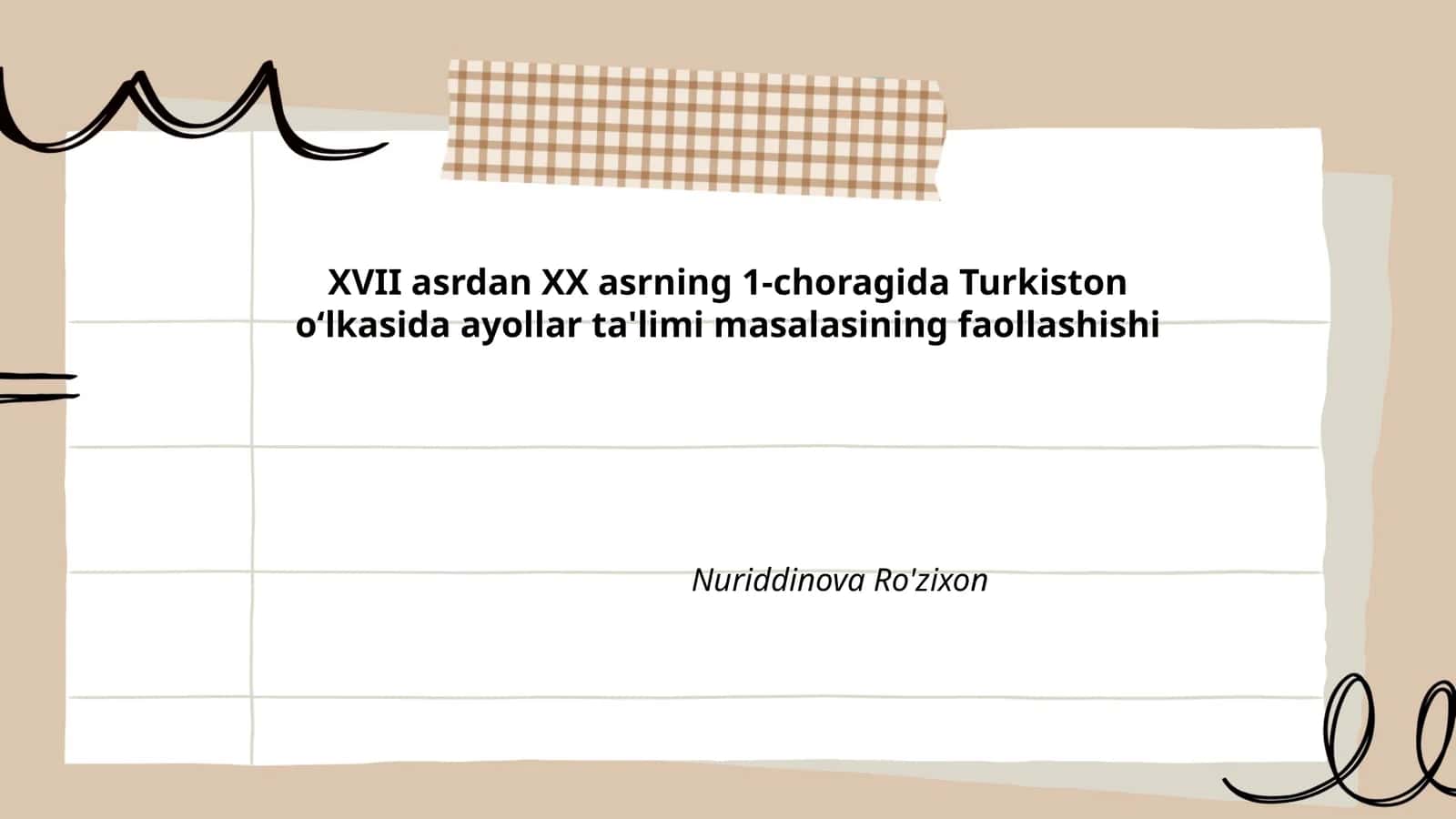 Turkistonda Ayollar Ta'limi 1