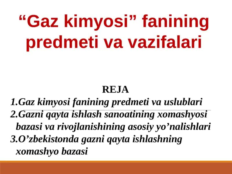 Gazkimyosi fanining predmeti va uslublari 1