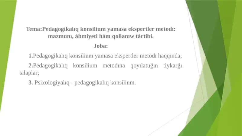 ÓZBETINSHE PEDAGOGIKALIQ KONSILUM 1
