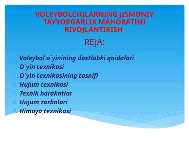 Voleybolo`yininingdastlabkiqoidalari 1