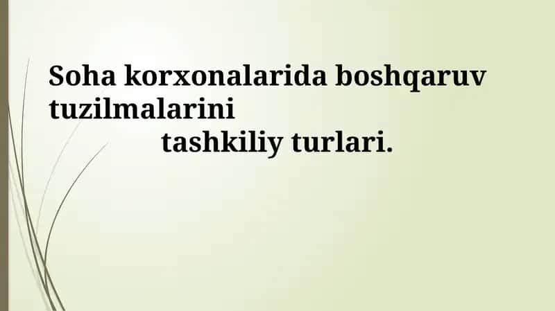 Filial korxonalarda boshqaruv tuzilmalari 1