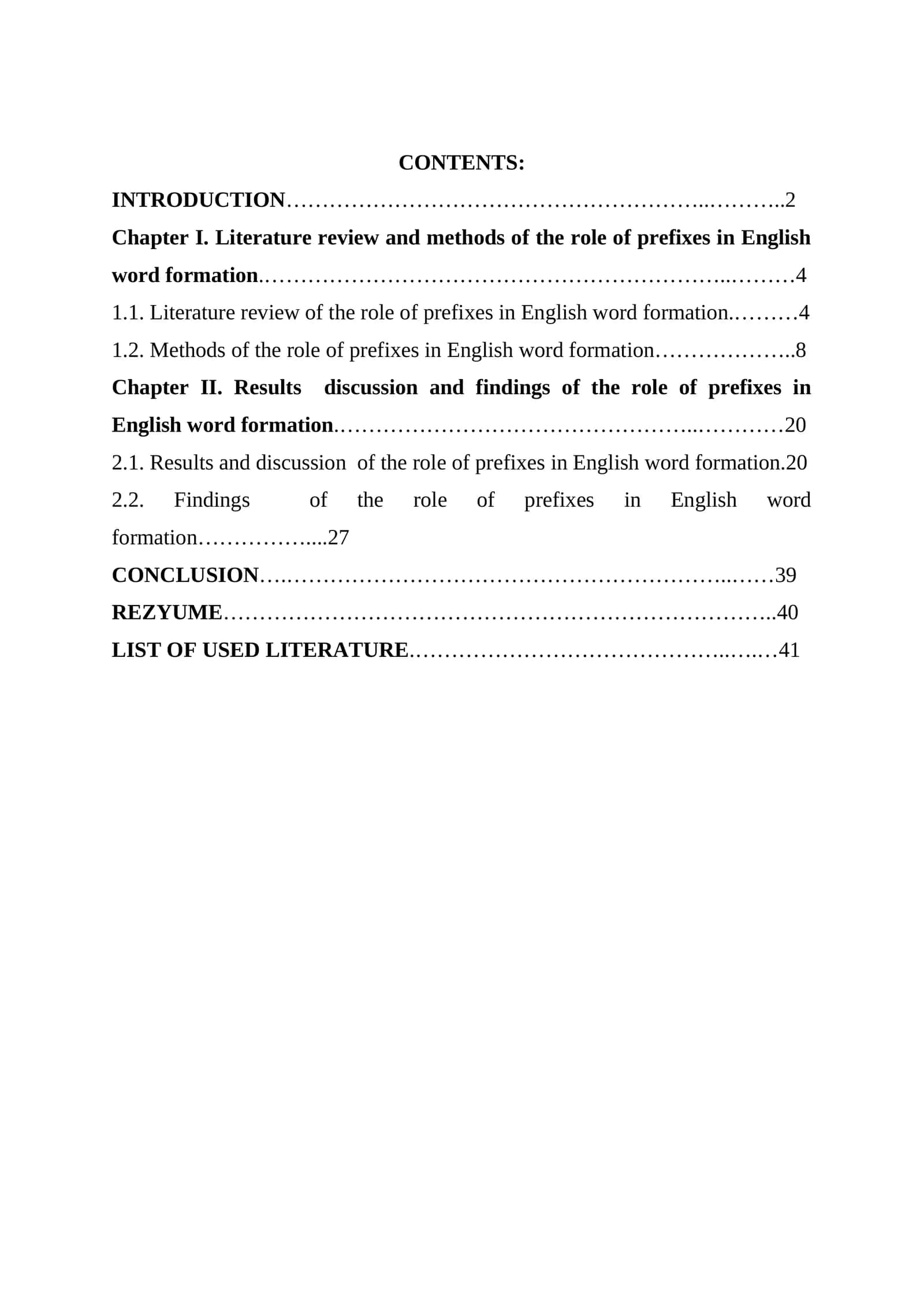 the role of prefixes in English word formation 1