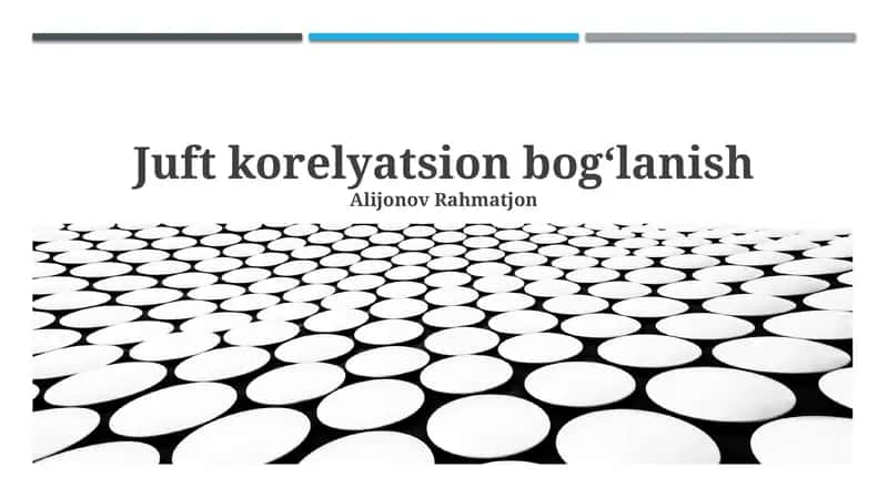 Juftlangan korrelyatsiya 1