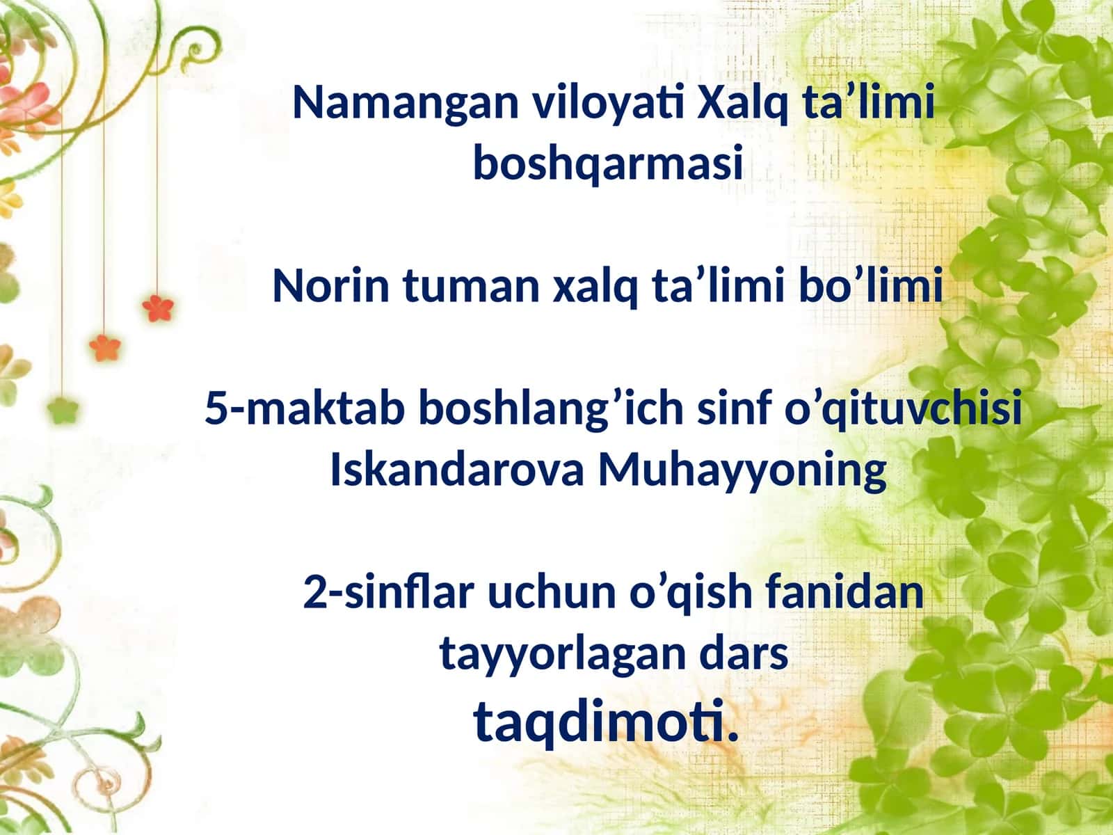QALDIRG’OCH BILAN BESHIKTERVATAR(Ertak)OltmishO’sarov 1