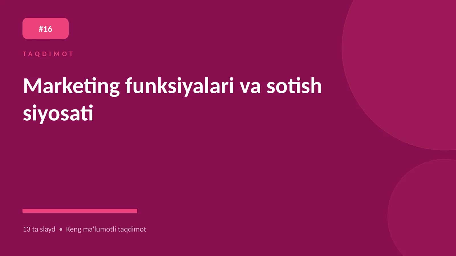 Marketing funksiyalari va sotish siyosati 1