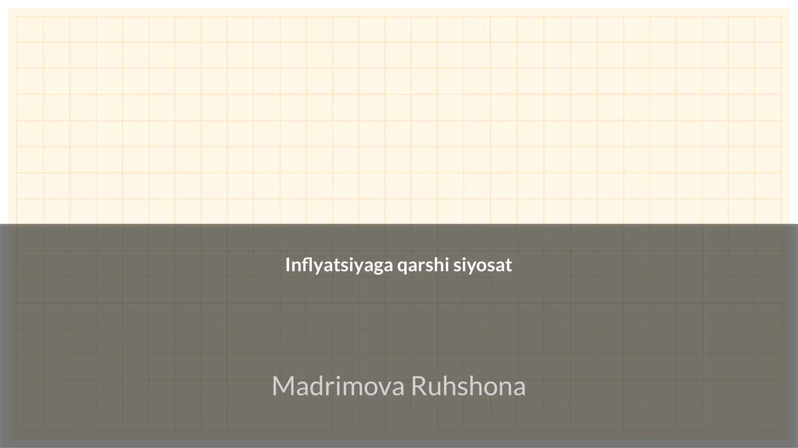 Inflyatsiyaga qarshi siyosat 1