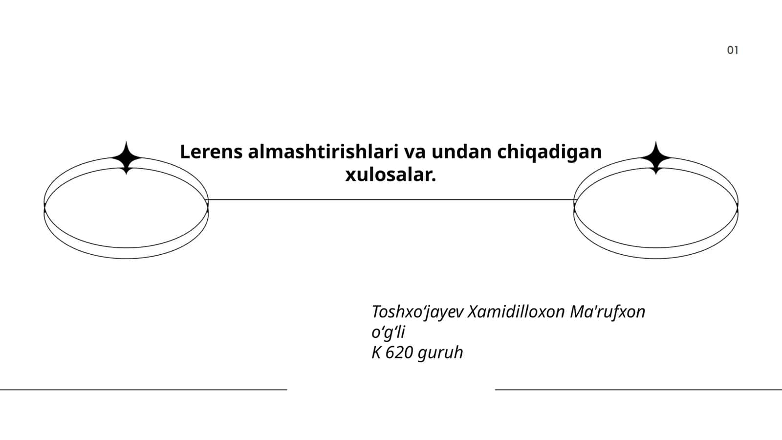 Lerens almashtirishlari va undan chiqadigan xulosalar 1