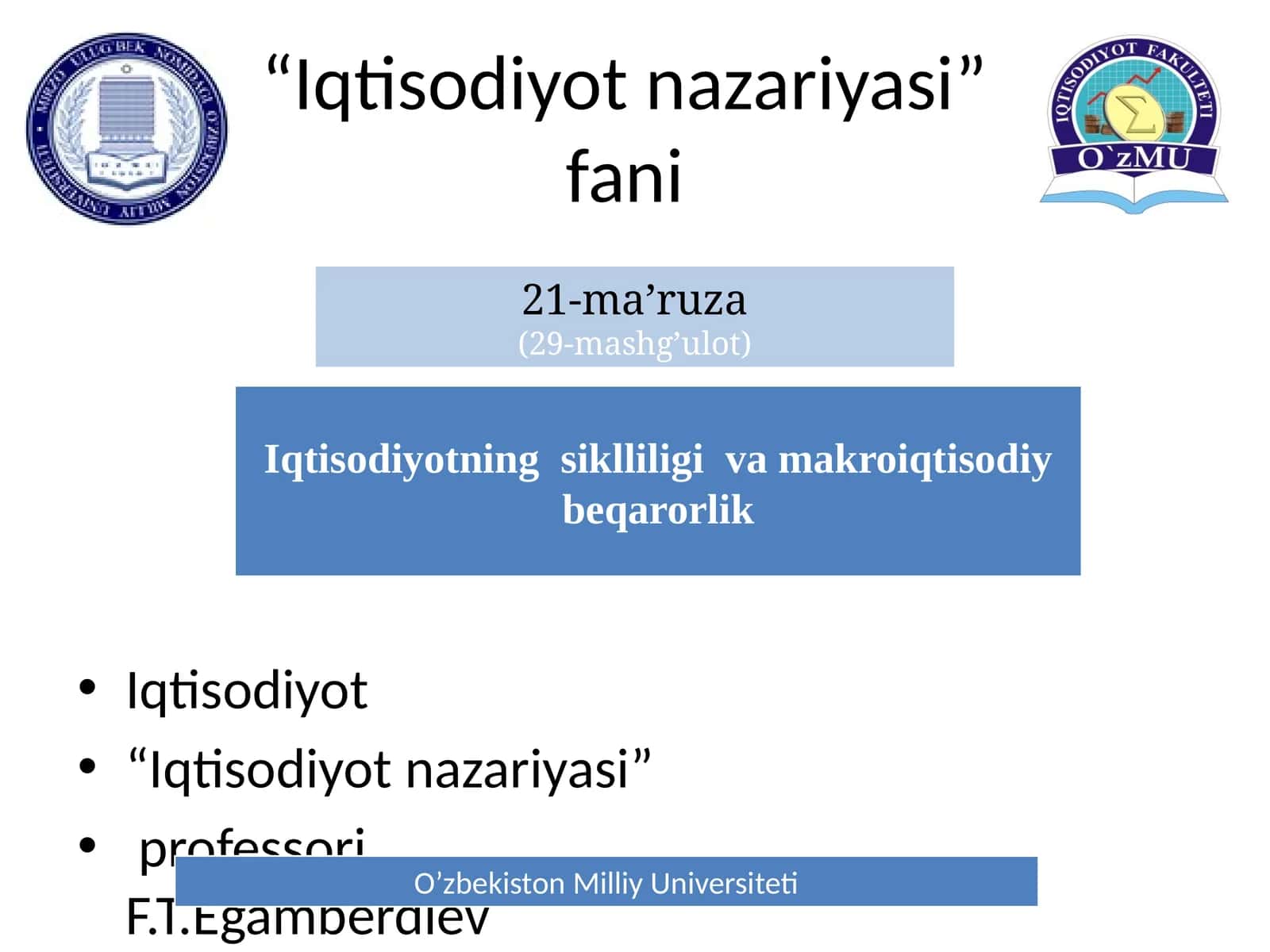 Iqtisodiyot nazariyasi 1