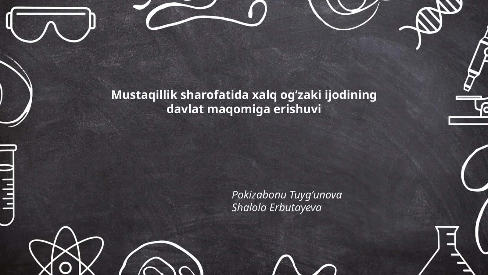 Mustaqillik sharofatida xalq ogʻzaki ijodining davlat maqomiga erishuvi 1