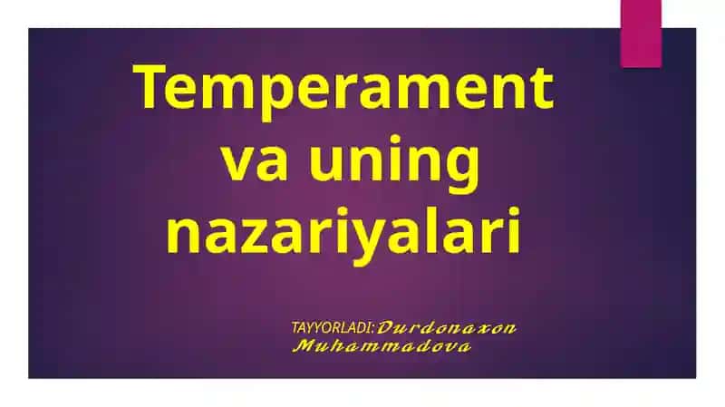 Temperament va uning nazariyalari