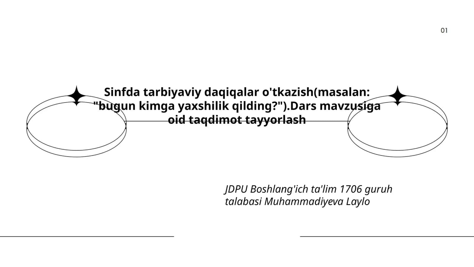 Dars mavzusiga oid taqdimot tayyorlash 1