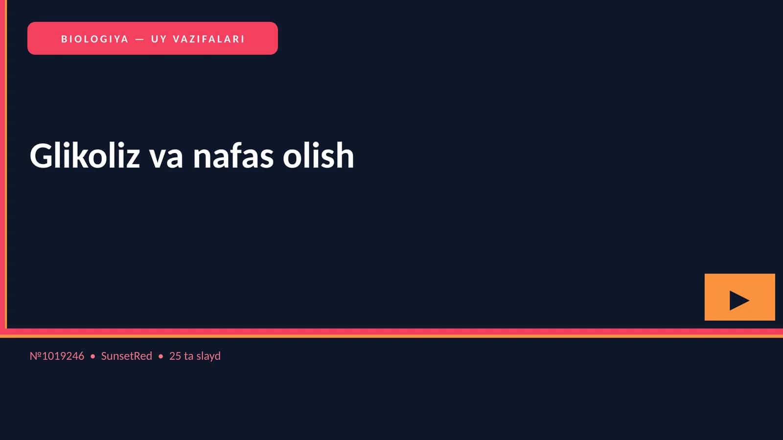 BIOLOGIYA — UY VAZIFALARI 1