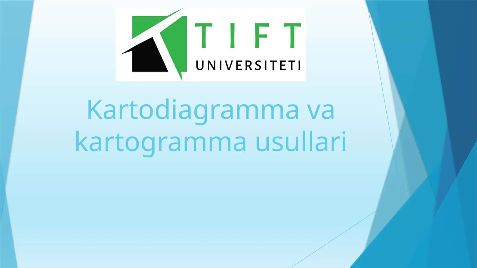 Kartodiagramma va kartogramma usullari. 1