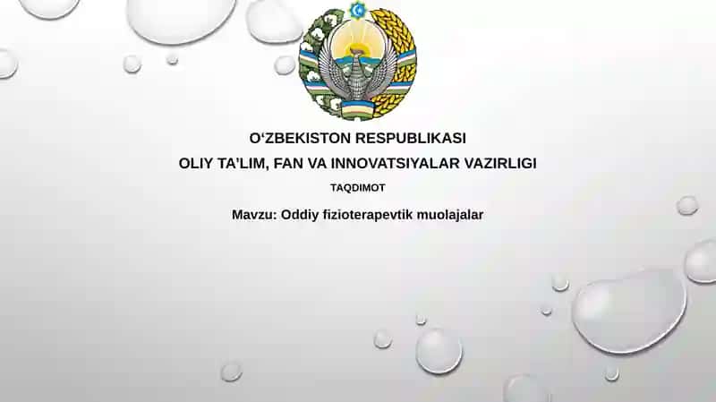 Oddiyfizioterapevtikmuolajalar