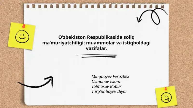 O’zbekiston Respublikasida soliq ma’muriyatchiligi: muammolar va istiqboldagi vazifalar 1