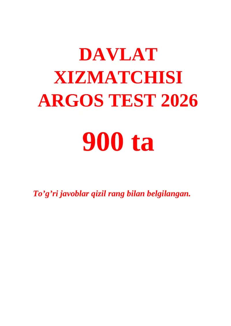 ARGOS TEST 2026 1
