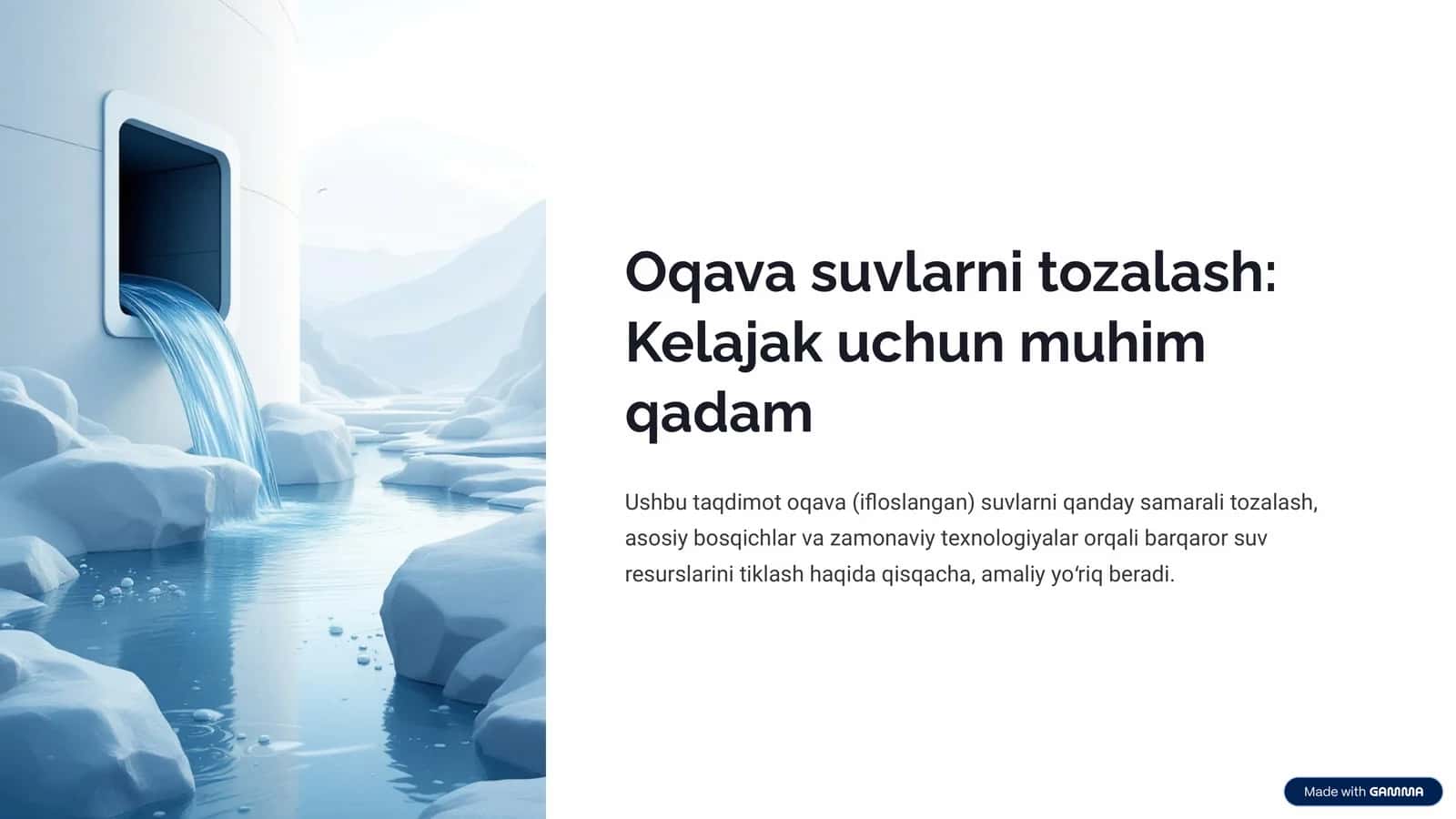 Oqava suvlarni tozalash: Kelajak uchun muhim qadam 1