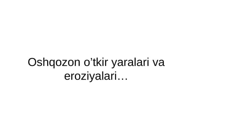 Me’dava o’nik kibi bar moqli ichakning yarakasalligi 1