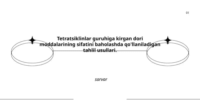 Tetratsiklinlar guruhiga kirgan dori moddalarining sifatini baholashda qo'llaniladigan tahlil usullari 1