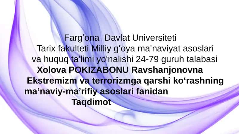 Oʻzbekistonning 2021-2026 yillarga moʻljallangan terrorizm va ekstremizmga qarshi strategiyasi 1