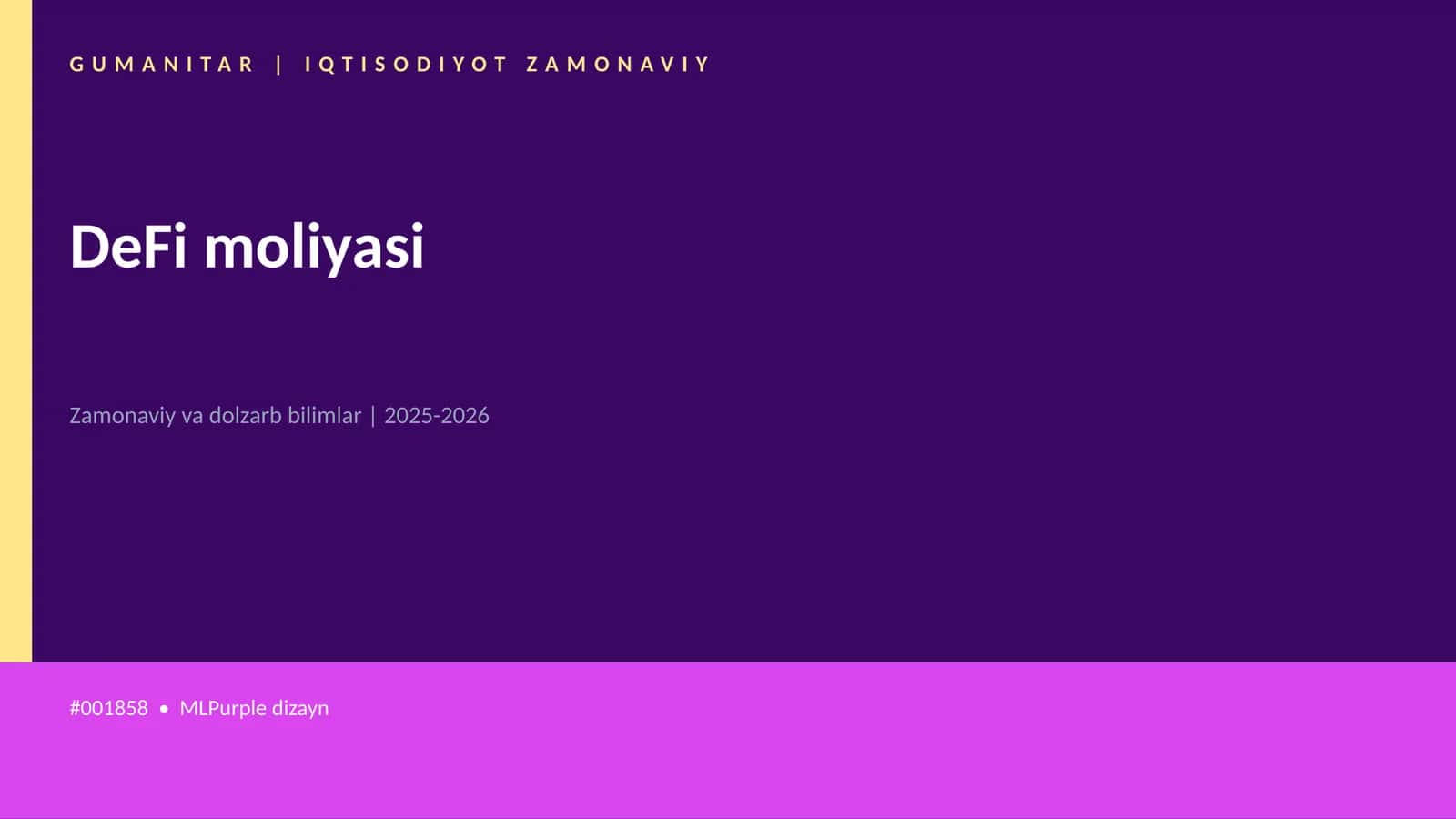 DeFi moliyasi 1