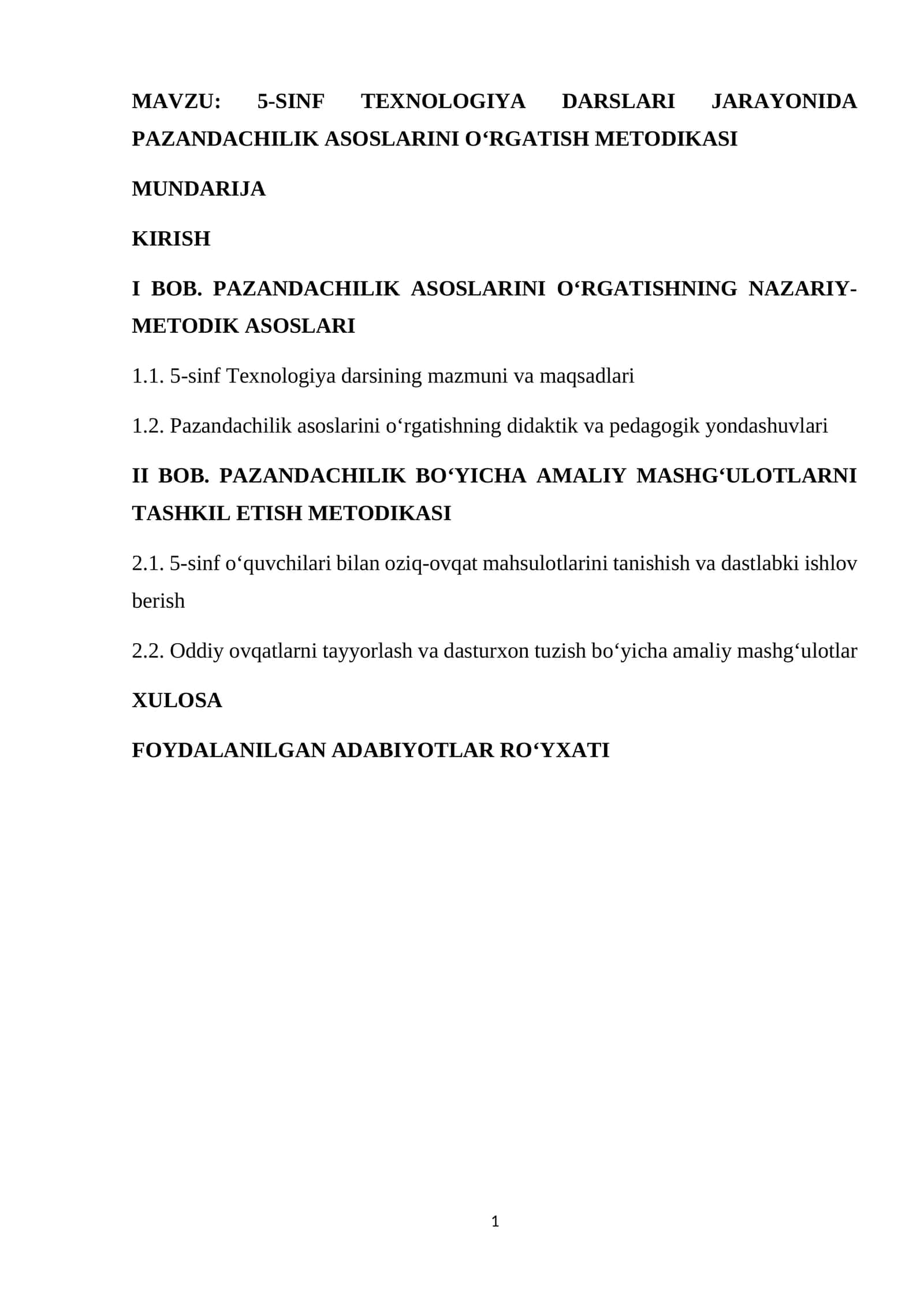 5-SINF TEXNOLOGIYA DARSLARI JARAYONIDA PAZANDACHILIK ASOSLARINI O‘RGATISH METODIKASI 1