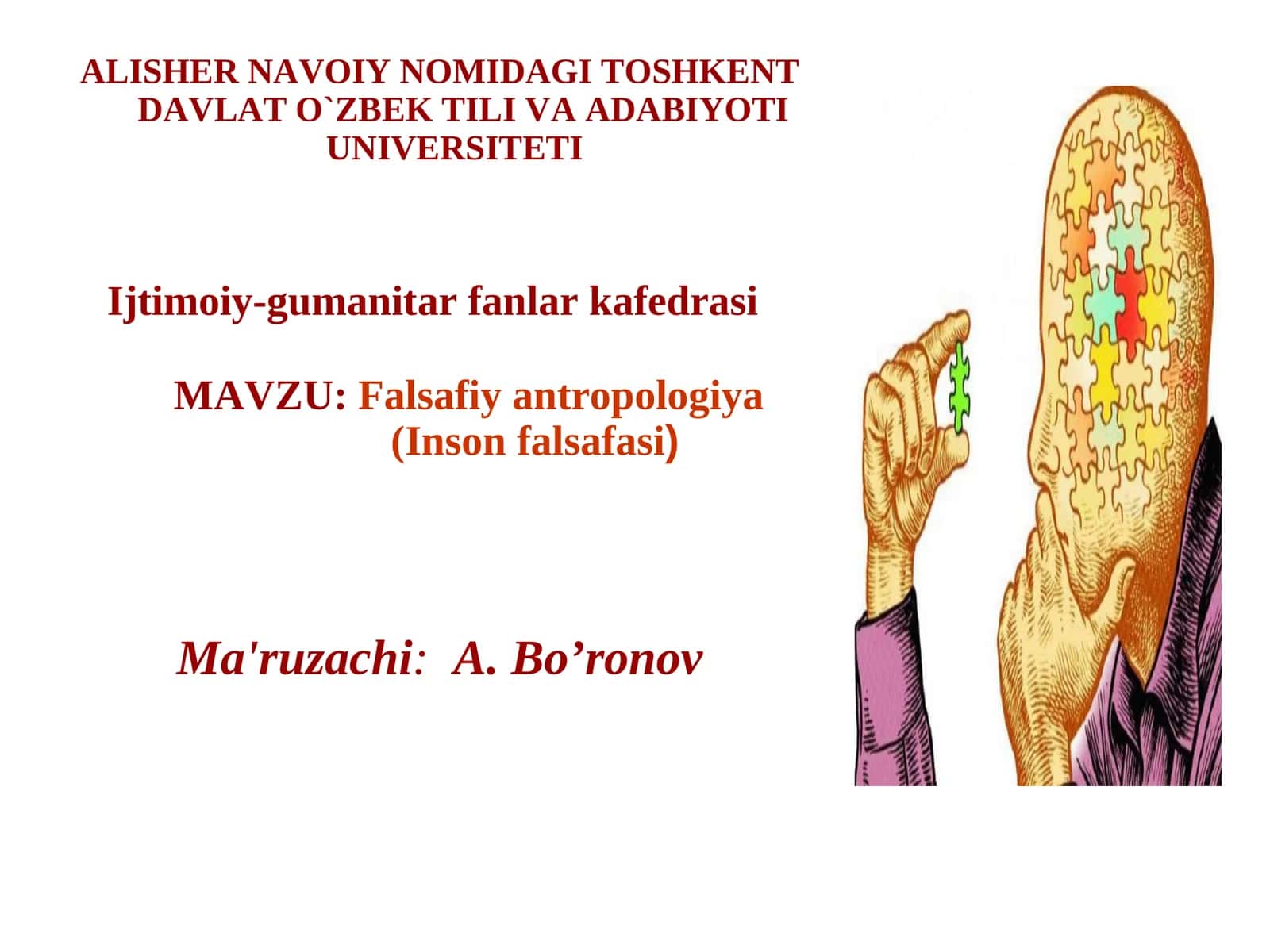 Falsafiy antropologiya (Insonfalsafasi) 1