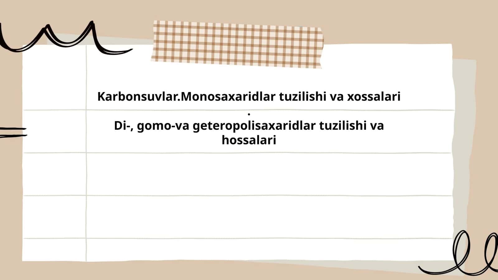 Karbonsuvlar.Monosaxaridlar tuzilishi va xossalari 1