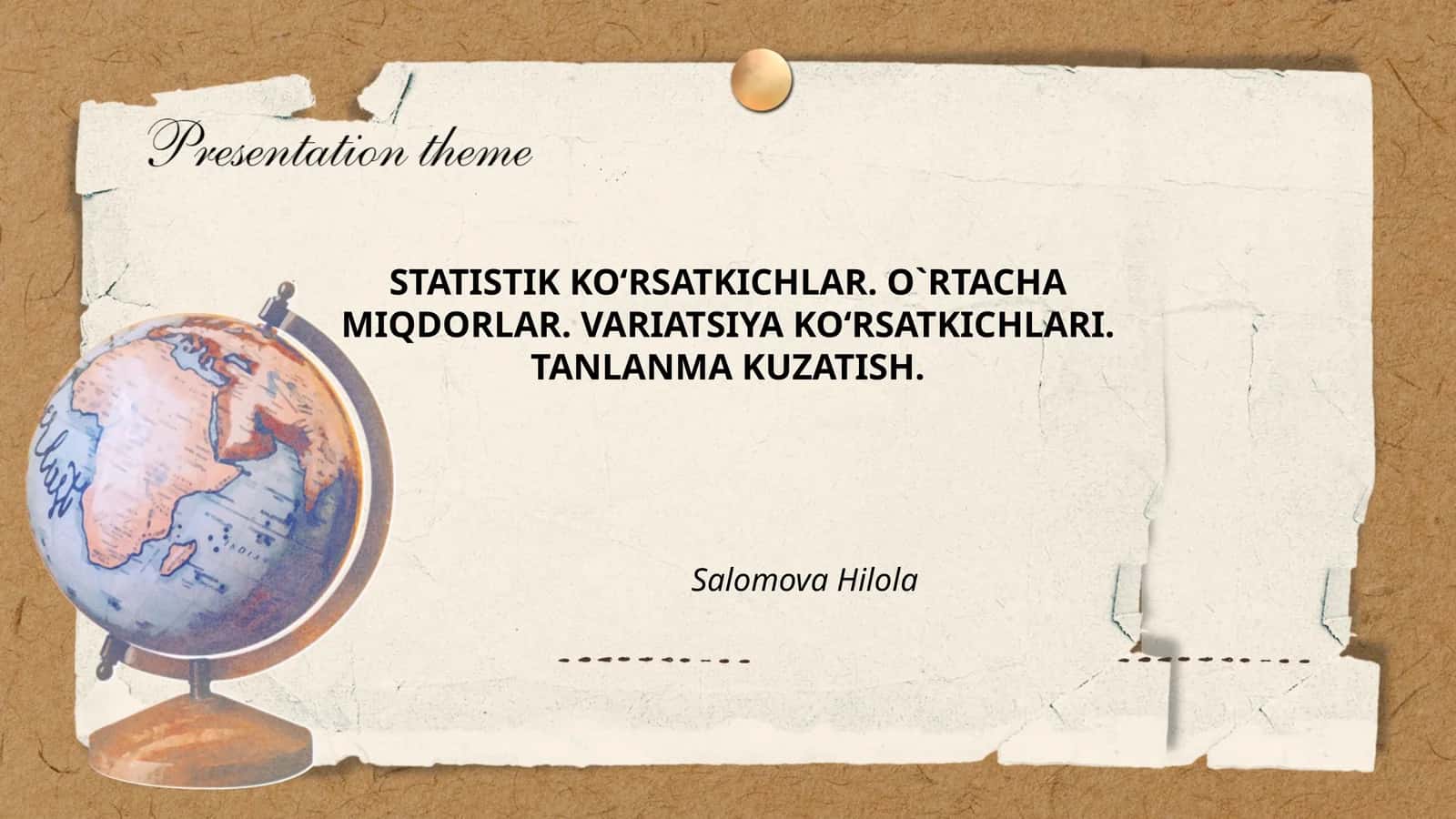 Statistik ko'rsatkichlar 1