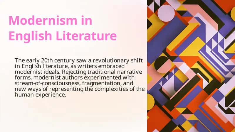 Modernism in English Literature 1